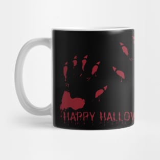 Happy Halloween, Claw Print in Blood Mug